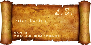 Leier Dorina névjegykártya